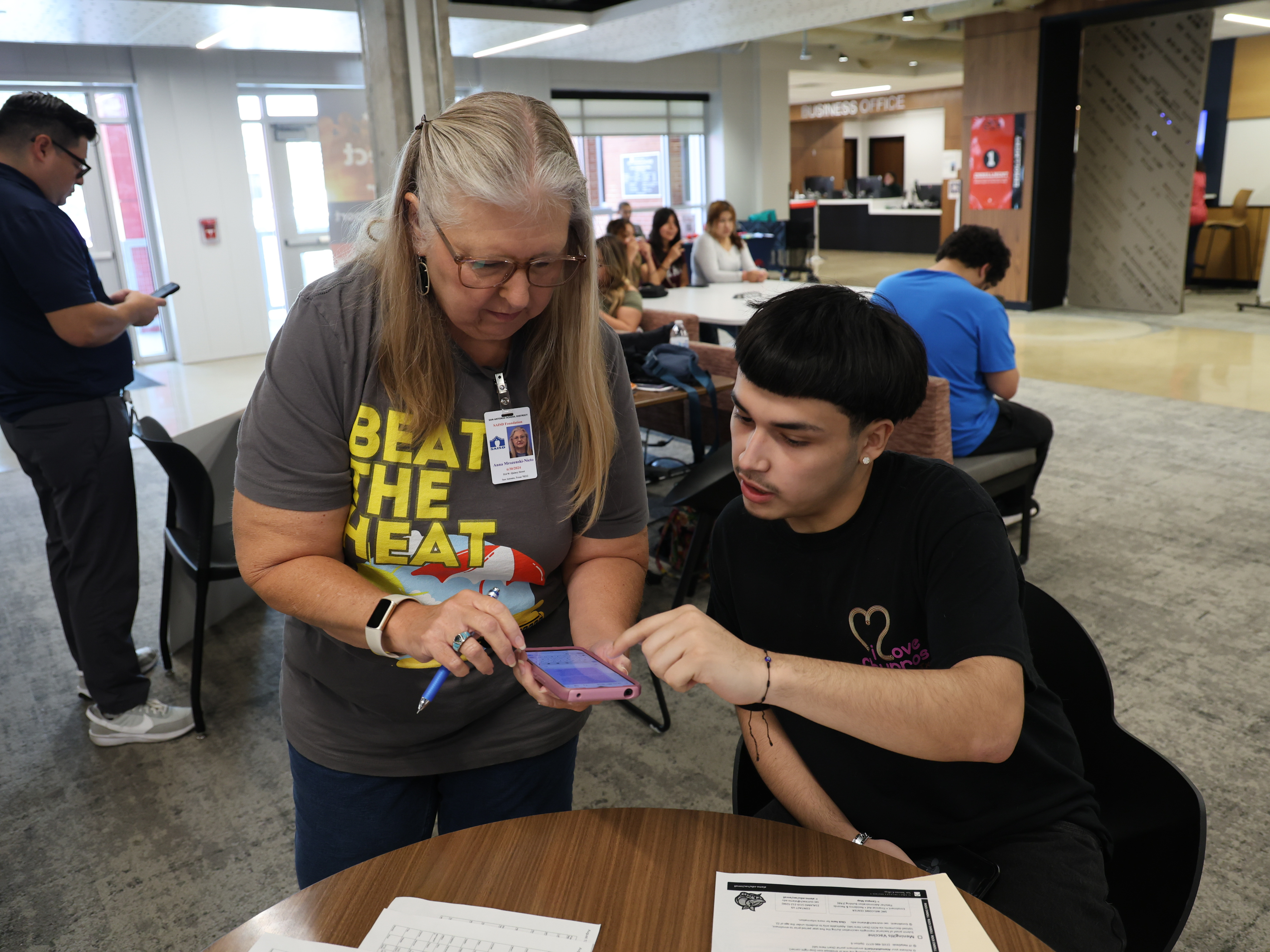 Student registers with help at San Antonio College