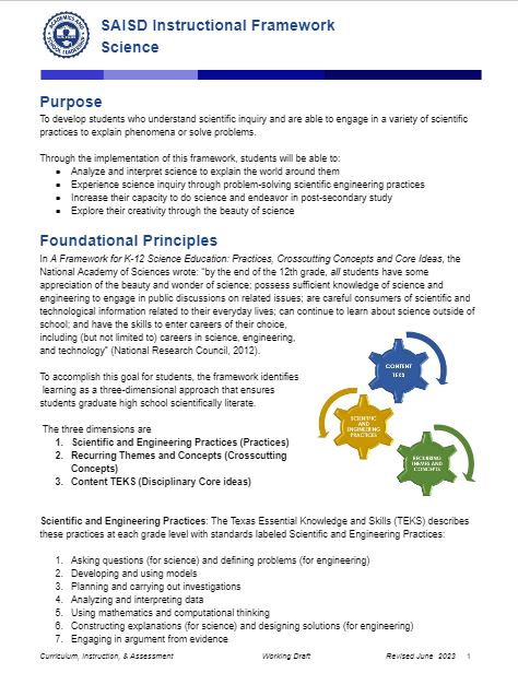 Science Framework